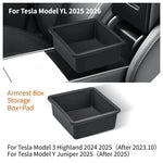 boîte rangement central tesla model noir texture flanelle pratique silicone moderne