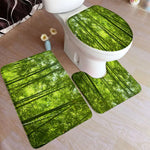 tapis toilette moderne vert feuilles bambou motifs floraux respectueux environnement adhésif salle bain