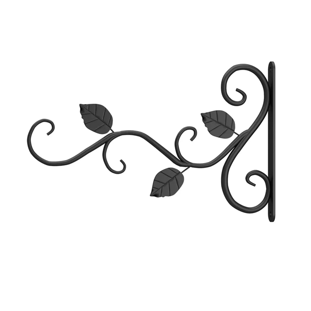 support mural suspendu plantes paniers artisanal vintage vis fixations noires motifs végétaux oiseaux fées