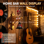 cloche murale acdc or rouge figurine angus young sonnette décoration vintage métal figurine rock