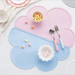 tapis table nuage silicone moderne rose clair bleu clair orange enfants