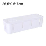 boîte rangement câbles rose clair moderne pratique 26cm 9,5cm 7cm