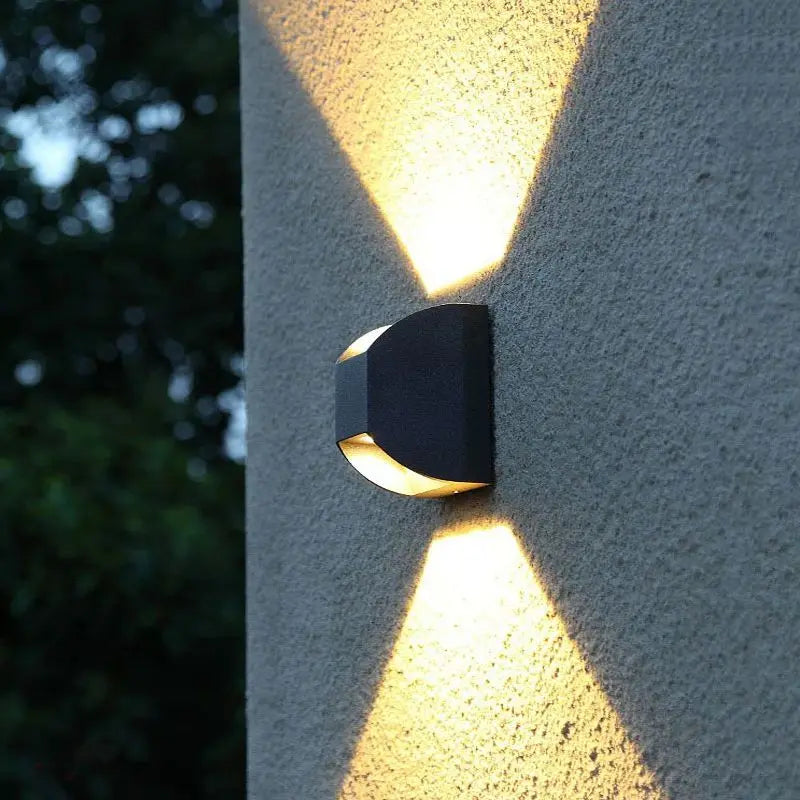 applique murale led noir contemporaine ip65 adhésive extérieure waterproof 2700 3500k