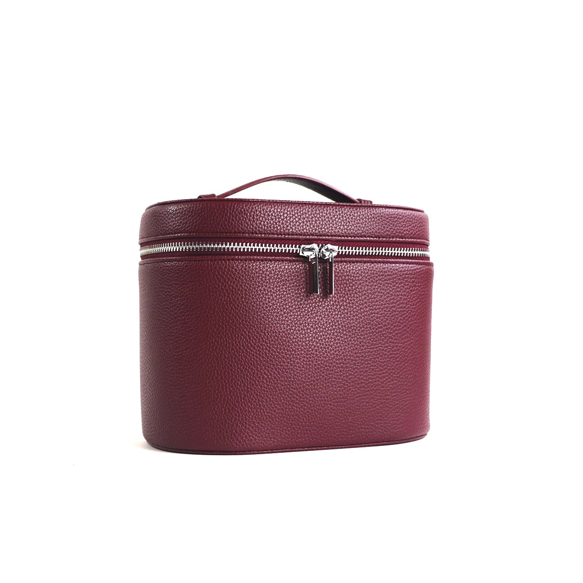 boîte rangement cosmétique simili cuir marron rose noir compartiments internes poignée amovible moderne pratique