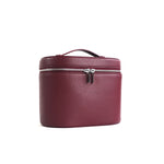 boîte rangement cosmétique simili cuir marron rose noir compartiments internes poignée amovible moderne pratique