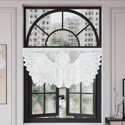 Cantonnière de rideau d'ange blanc rétro Jacquard pour salon et cuisine - Ombre Interieur