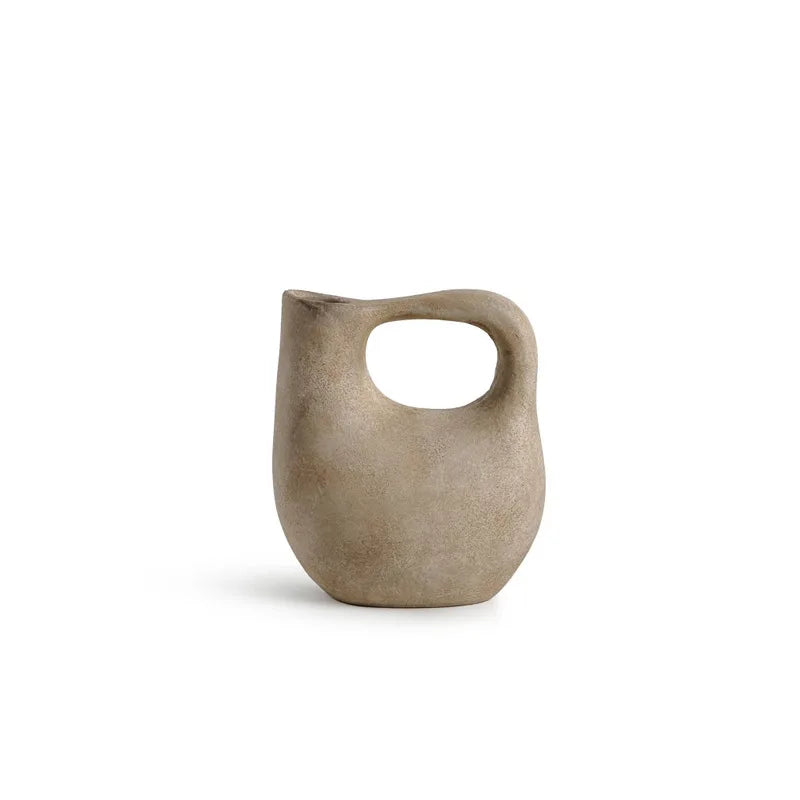 vase moderne céramique beige marron texture naturelle minimaliste décoration maison