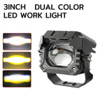 projecteur led spot flood antibrouillard jaune moderne transparent vis câble électrique 6000k 12v 24v