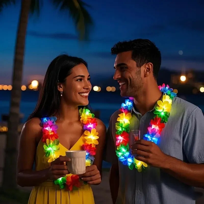 guirlande lumineuse multicolore fleurs artificielles led festive intérieur anniversaire mariage carnaval