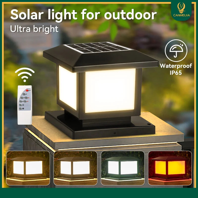 Lanterne solaire extérieur étanche avec éclairage LED blanc dans un jardin