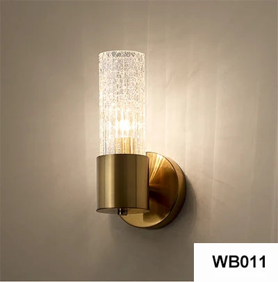 lampe murale moderne or blanc texture glace craquelée éclairage quotidien salle manger chambre coucher