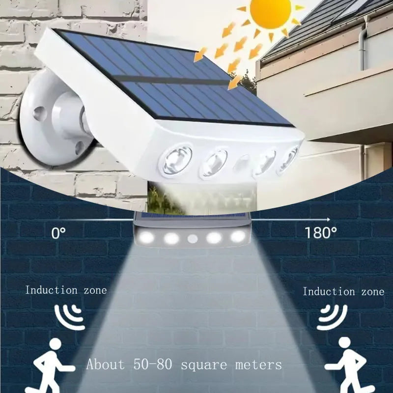 lampe solaire murale détecteur mouvement led blanc moderne verre trempé ipx65