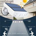 lampe solaire murale détecteur mouvement led blanc moderne verre trempé ipx65