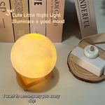 lampe table diy peinture texture lunaire blanc moderne veilleuse enfant décoration maison support bois