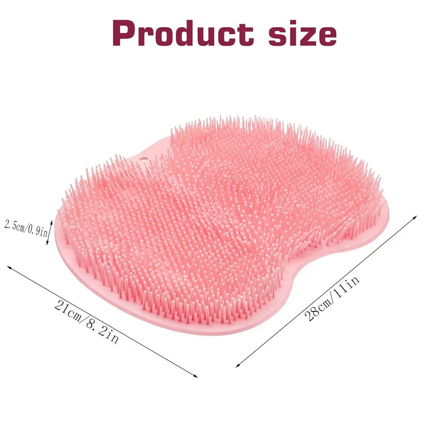 tapis bain exfoliant ventouses bleu rose gris pieds dos utilitaire