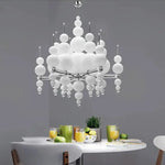 lustre contemporain noir blanc boules sphériques interrupteur bouton haute certification sécurité
