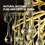 lustre suspendu moderne or cristal transparent branché lumière neutre 4000k chambre salon
