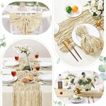 nappes décoratives table vert olive beige blanc plissées effet texturé rustiqueétalementsemi transparentDecorationChampêtre