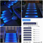 éclairage solaire led moderne bleu autoadhésif ip68 étancheextérieur pas cher autonomie longue