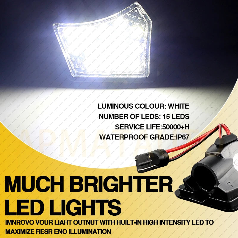 lampe led sous miroir plug and play noir blanche moderne volvo jaguar transparente fixe