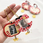 porte clés photo acrylique moderne visage animaux couleurs variées idole kpop collection