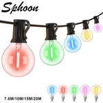 guirlandes lumineuses led multicolores globes vintage imperméables extérieures 10l 15l 25l 48l festive decoration