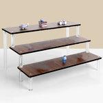 présentoir bois marron moderne étagère transparent vis fixations mariage anniversaire