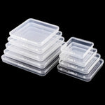 boîtes rangement transparentes pratiques clips empilables boîte carrée simple sans motif durable diverse utilisation