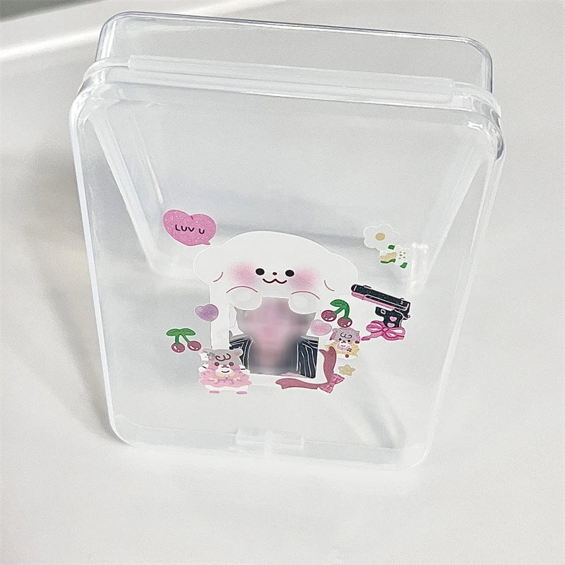 boîtes rangement transparentes coquille personnages mignons fleurs fruits poignée photo encadrée moderne pratique