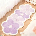 tapis rose doux moderne fleurs maison voyage salle bain imperméable antidérapant
