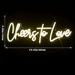 néon lumineux blanc cheers to love moderne décoration intérieure câble usb chargeur