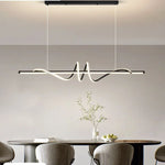 suspension lumineuse moderne ondulée led blanc doré noir fixe 2000 82000lm