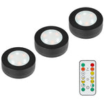 spots led noirs ronds adhésifs télécommande lumiere moderne chambre blanc chaud 3000k 6500k