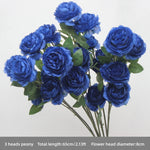 décoration événement artificielle fleurs bleu royal soie feuilles bouquets hybride ornement festifsintérieur
