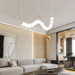Lustre suspendu blanc éclairage LED moderne