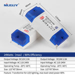 transformateur led 12v 24v 100w 80w 60w 36w 24w 12w bleu blanc moderne