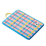 tapis imperméable antidérapant animaux rayures yeux violet vert jaune bleu moderne anneaux transport