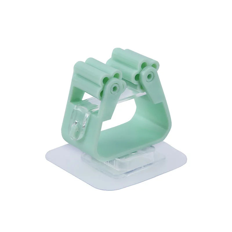 support mural transparent balais couteaux adhésif moderne pratique clips outils maison salle bains