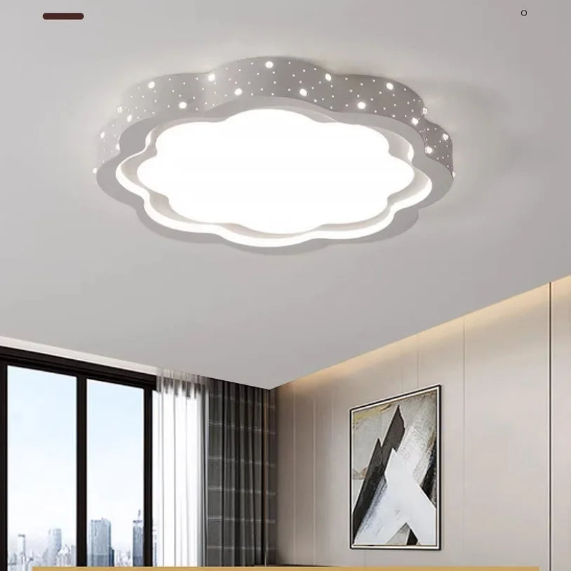 plafonnier led nuage étoiles blanc gris enfant moderne chambre salon