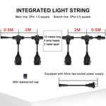 chaîne lumineuse noire led transparente moderne 10 20 lampes clips étanches camping mariage
