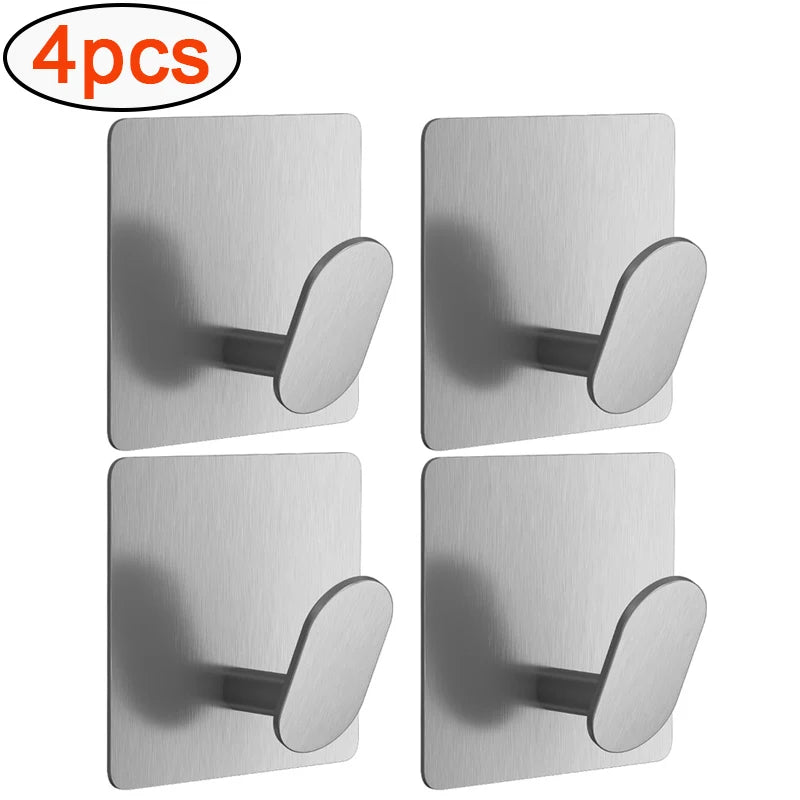 porte serviettes adhésifs acier inoxydable noir argenté moderne pièces multiple usage