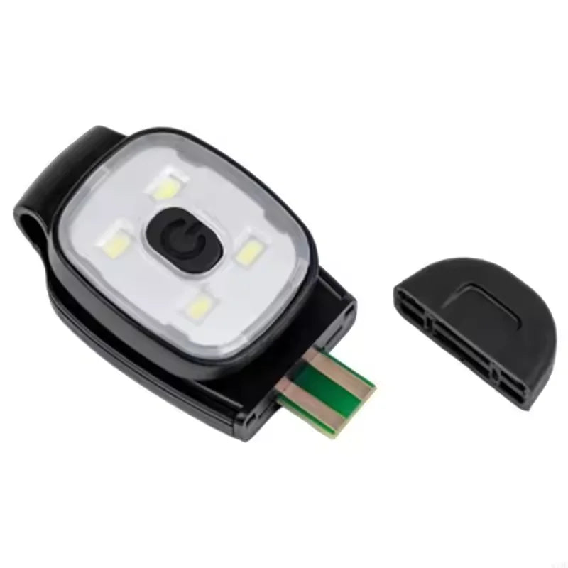 lampe torche noire led rechargeable usb étanche ipx4 mode sécurité course pêche moderne compact