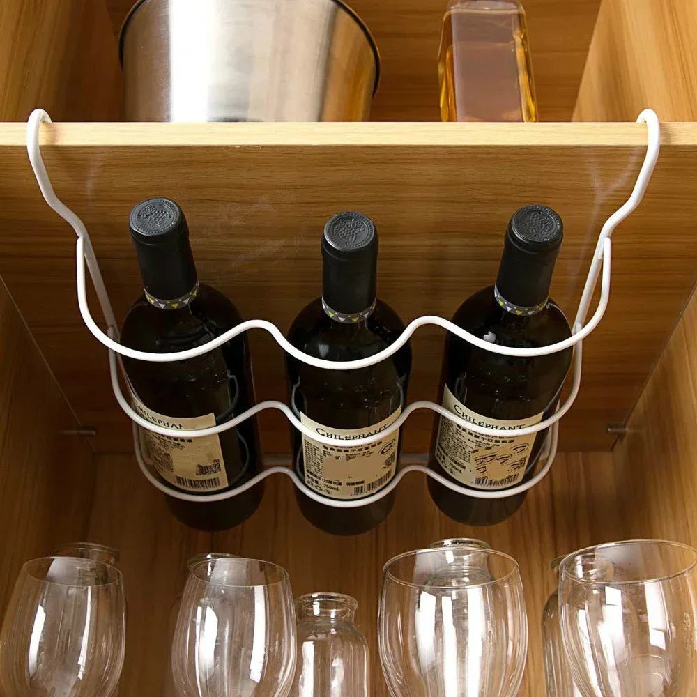 porte bouteilles blancs acier inoxydable clips modernes réfrigerateur organisation rangement bouteilles vin bière