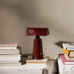 lampe table moderne minimaliste japonais rouge gris clair led intérieur maison