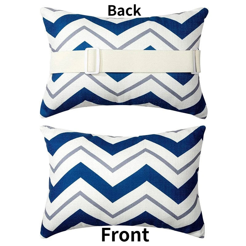 coussin moderne polypropylene rectangle blanc rayures utilisation décoration voiture 28x40cm imprimé nordique