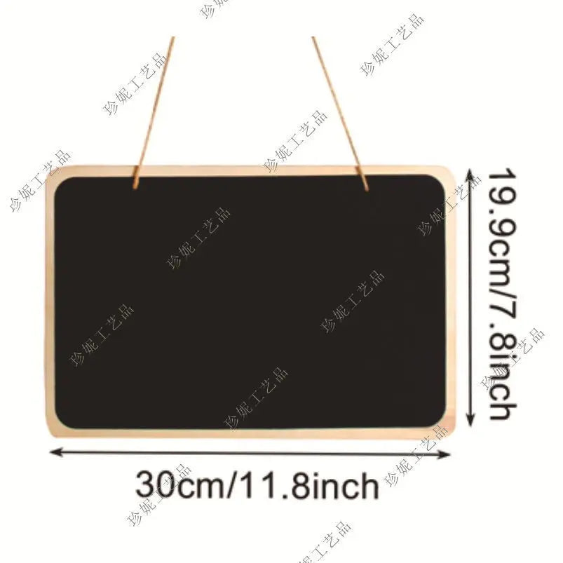 tableau noir effaçable bois forme cœur rectangle ovale décoration classique minimaliste cordelette inclusion cordelette