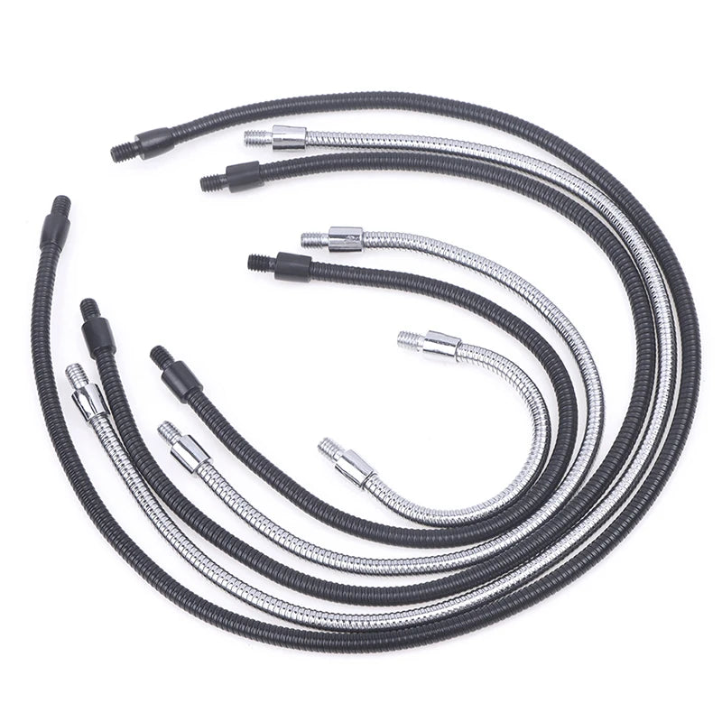 câble flexible tissé noir gris métallisé moderne industriel ø1.8mm ø4mm m4