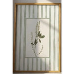 affiche encadrée minimaliste naturel fleurs vertes rayures verticales toile 40x50cm 30x40cm 20x30cm