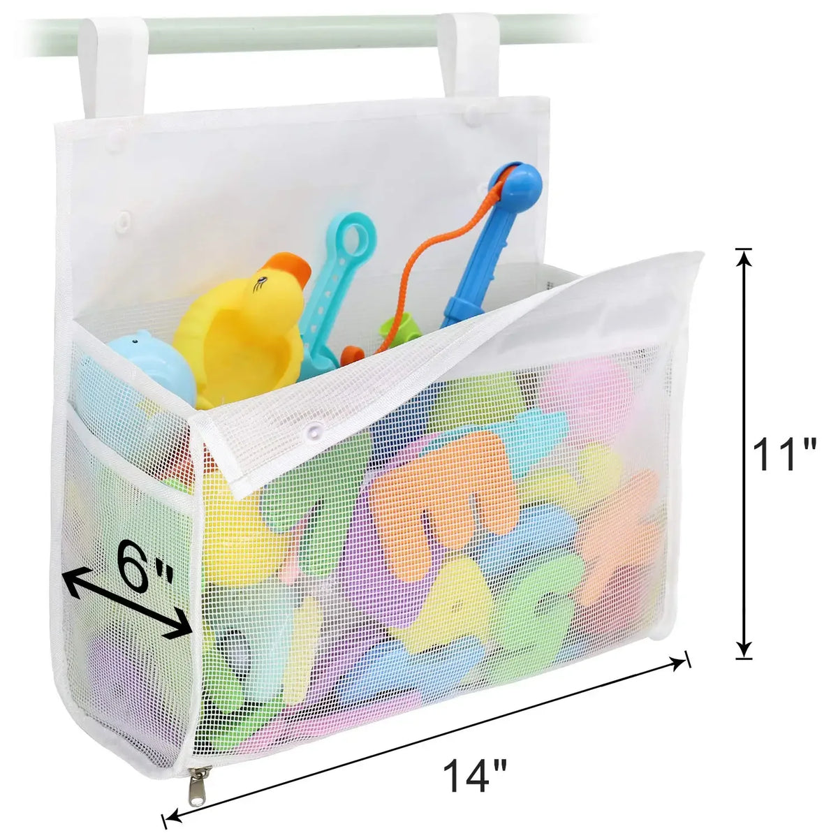 organisateur suspendu jouets bain blanc maille trous fixe tringle enfantins canards lettres plastique