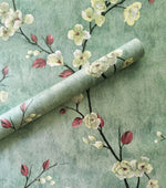 papier peint adhésif floral effets grunge moderne naturel résistant l'eau